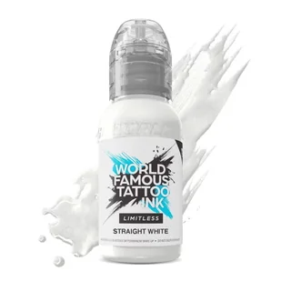 Farba World Famous Limitless Tattoo Ink - Straight White 240ml - Wyposażenie studia tatuażu - miniaturka - grafika 1