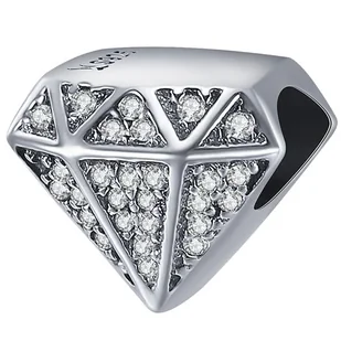 CHARMS DIAMENT srebro 925 koralik zawieszka S925 - Wisiorki - miniaturka - grafika 1