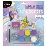 Zabawki kreatywne - KIDEA Farbki do twarzy zestaw Jednorożec FDTZUKA_20211003171652 - miniaturka - grafika 1