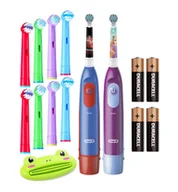 Szczoteczki do zębów dla dzieci - Oral-B Szczoteczka Elektryczna dla Dzieci DB5 AUTA I KSIĘŻNICZKA 8 kolorowych końcówek - miniaturka - grafika 1
