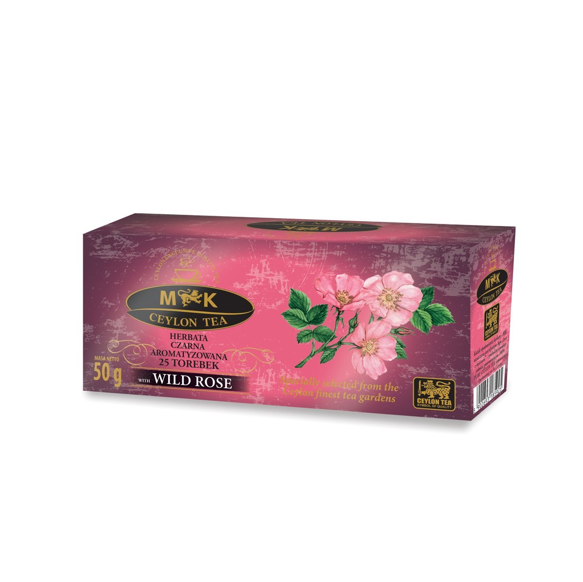 MK Ceylon Tea Herbata Czarna aromatyzowana o smaku Dzikiej Róży 50g