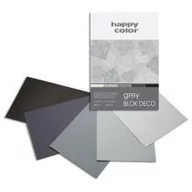 Podobrazia, bloki, papiery - Happy Color Blok Deco Grey A5 170g - miniaturka - grafika 1