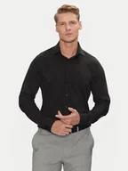 Koszule męskie - Calvin Klein Koszula Performance Solid Slim Shirt K10K114324 Czarny Regular Fit - miniaturka - grafika 1