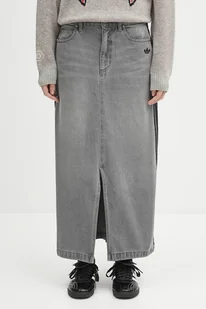 adidas Originals spódnica jeansowa Denim Long Skirt kolor szary maxi prosta JW2659 - Spódnice - miniaturka - grafika 1