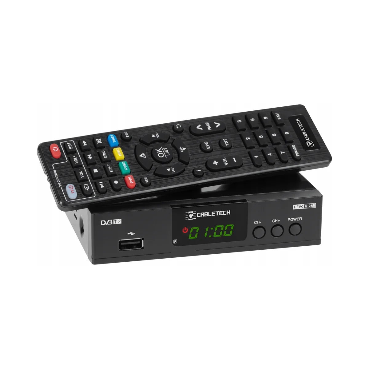 Cabletech Tuner dekoder TV DVB-T2 H.265 HEVC USB URZ0338A