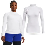Bluzy narciarskie - Koszulka termiczna damska Under Armour ColdGear Authentics golf - miniaturka - grafika 1