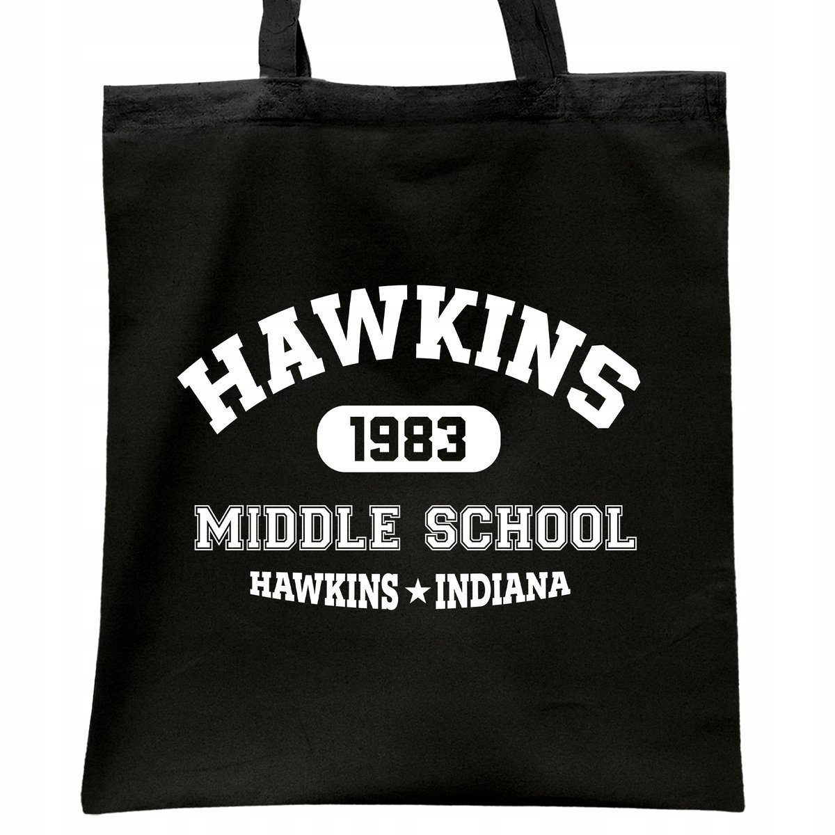 Torba bawełniana czarna Stranger Things Eleven Hawkins Dla Fanów Serialu