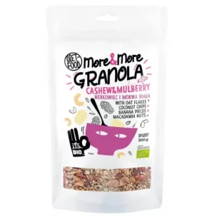 Diet-Food Granola z orzechami nerkowca i morwą białą 300 g Bio - Płatki śniadaniowe i musli - miniaturka - grafika 1