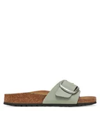 Klapki i japonki damskie - Birkenstock Klapki Madrid Big Buckle 1029293 Zielony - miniaturka - grafika 1