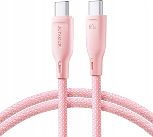Kabel USB Joyroom USB-C / USB-C SA34-CC3 60W szybki transfer 1m Różowy - Kable - miniaturka - grafika 1