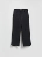 Spodnie damskie - Reserved - Luźne spodnie w prążek - ciemnoszary - miniaturka - grafika 1