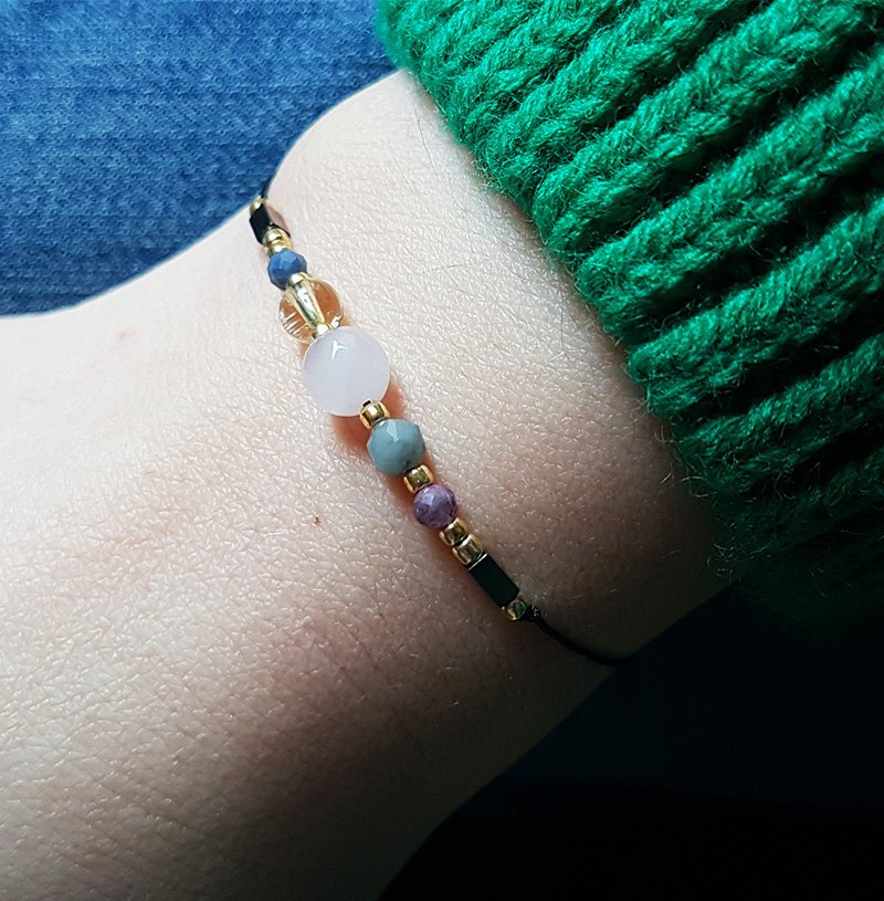 Bransoletka znak zodiaku BYK - kamienie naturalne - na szczęście