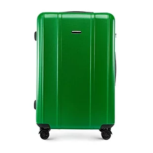 WITTCHEN Classic Line elegancka walizka z wytrzymałego poliwęglanu z pionowym tłoczeniem, zamek TSA, zielony, L, Nowoczesny - Walizki - miniaturka - grafika 1
