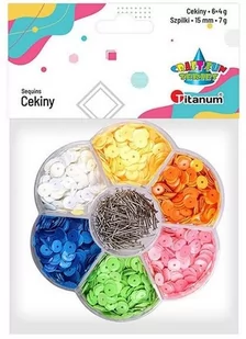 Titanum Zestaw dekoracyjny Cekiny + szpilki 340177 - Dekoratorstwo - miniaturka - grafika 3