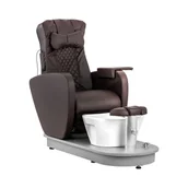 Fotele kosmetyczne - physa Fotel do pedicure elektryczny brodzik na stopy 3 stopnie masażu 120 W 200 kg brązowy - Fotele do pedicure - miniaturka - grafika 1