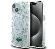 Etui i futerały do telefonów - Lacoste LCHMP15SUREH Hardcase Double Layer Repeat MagSafe do iPhone 15 Biały - miniaturka - grafika 1