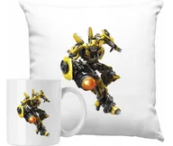 Gadżety dla niej i dla niego - ZESTAW PODUSZKA + KUBEK Transformers Pomysł Na Prezent +IMIĘ #2 - miniaturka - grafika 1