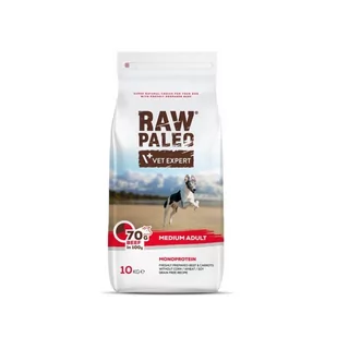 vetexpert RAW PALEO BEEF ADULT MEDIUM 10KG - Sucha karma dla psów - miniaturka - grafika 2