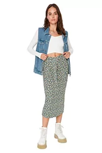 TRENDYOL Women's damska spódnica ołówkowa midi Bodycon dzianina spódnica Skirt, Navy Blue, L, Navy Blue, L - Spódnice - miniaturka - grafika 1
