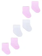 Skarpetki damskie - Skarpety niemowlęce dziewczęce bezuciskowe 3PAK 6-9 miesięcy - miniaturka - grafika 1