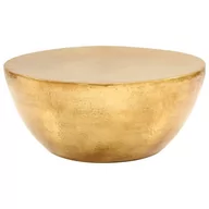 Ławy i stoliki kawowe - vidaXL Stolik kawowy z młotkowanego aluminium, 70x30 cm, mosiądz - miniaturka - grafika 1