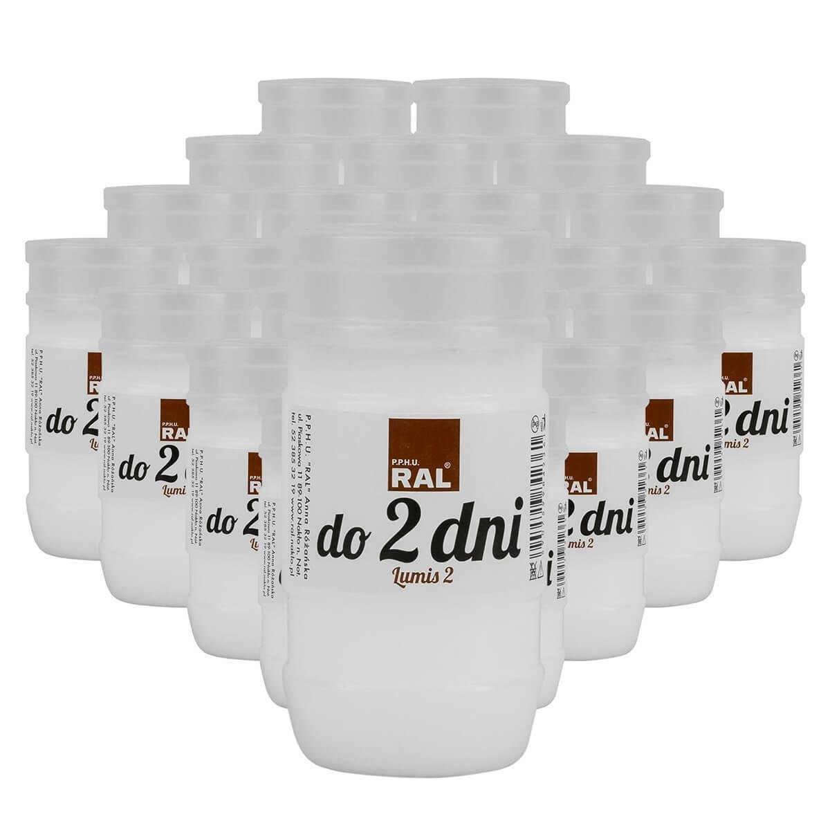 Wkłady do zniczy 12 cm do 2 dni 20 szt. Lumis 2 Wkłady do zniczy zalewane