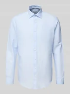 Koszule męskie - Koszula biznesowa o kroju slim fit z listwą guzikową - miniaturka - grafika 1