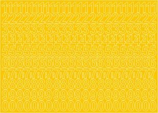 Cyfry Samoprzylepne Żółte 2cm Arkusz 276 Znaków - Zestawy piśmiennicze - miniaturka - grafika 1