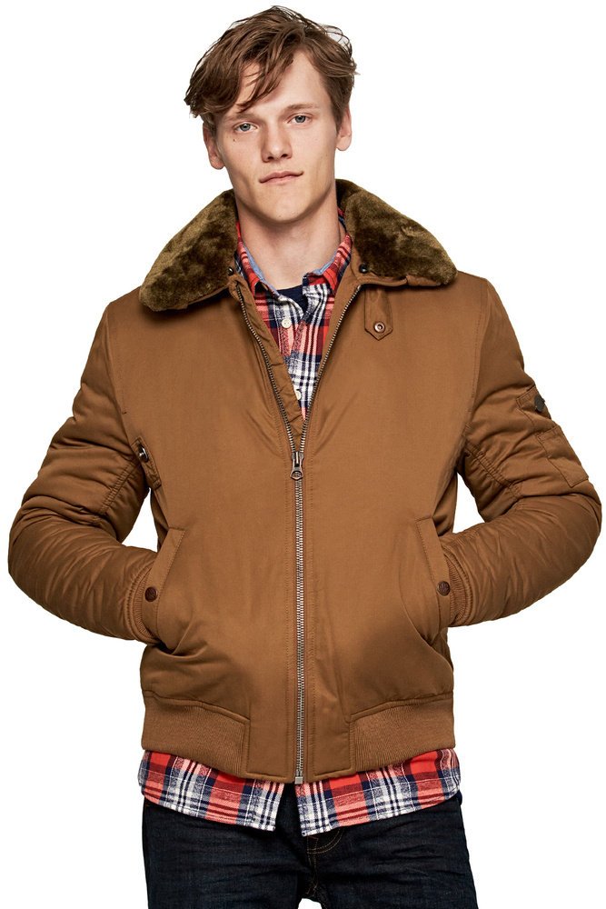 Kurtka męska Pepe Jeans Barron zimowa bomberka-S