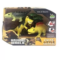 Zabawki interaktywne dla dzieci - Zestaw 3 Dinozaurów Trzy Figurki Różne Rodzaje Drzewko Zestaw Dla Dzieci - miniaturka - grafika 1