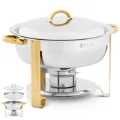 Wyposażenie lokali gastronomicznych - Podgrzewacz do potraw stołowy okrągły na pastę z pokrywą 4.5 l - miniaturka - grafika 1