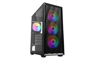 Sharkoon Gehäuse VK4 Rainbow ATX 1xGlas schwarz 100107230 - Obudowy komputerowe - miniaturka - grafika 1