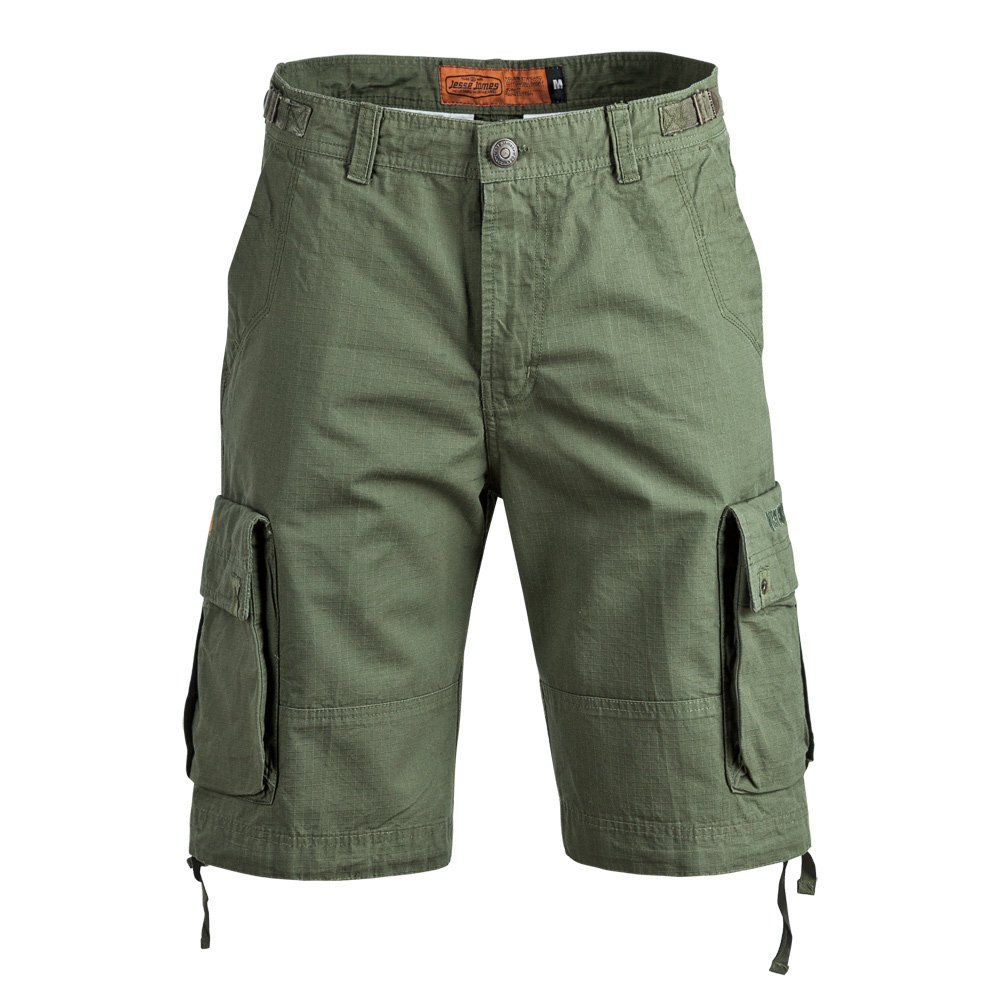spodnie bojówki krótkie WEST COAST CHOPPERS - CAINE RIPSTOP CARGO SHORT olive-XXL
