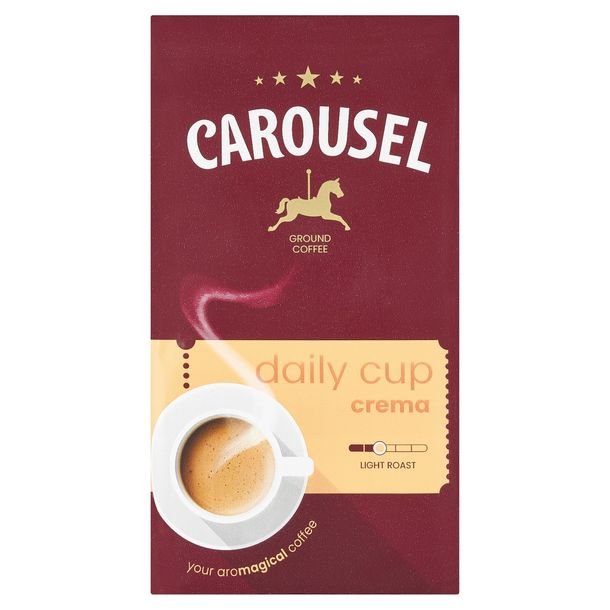 Kawa mielona 500g Carousel Coffee Daily Cup CREMA 500 g do 01.09.2026