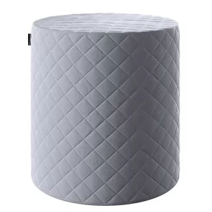 Dekoria Puf Barrel pikowany srebrzysty szary velvet welur - Pufy i podnóżki - miniaturka - grafika 1