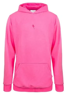 Bluza Sportowa Basic Damska z kapturem CLEANT Neon Hoodie różowa-XXL - Bluzy damskie - miniaturka - grafika 1