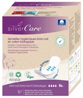 Podpaski - Silver Care ekstradługie podpaski na noc z bawełny organicznej 8szt - miniaturka - grafika 1