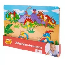 Smily układanka drewniana Dinozaury - Układanki dla dzieci - miniaturka - grafika 1