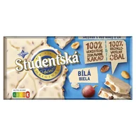 Czekolada - Orion Studentská Biała czekolada z orzechami ziemnymi żelkami i rodzynkami 170 g - miniaturka - grafika 1