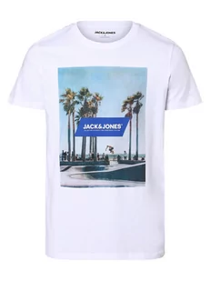 Jack & Jones - T-shirt męski  JJGem, biały - Koszulki męskie - miniaturka - grafika 1
