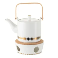 Dzbanki i imbryki - Dzbanek z podgrzewaczem porcelanowy 500 ml GAJA - miniaturka - grafika 1