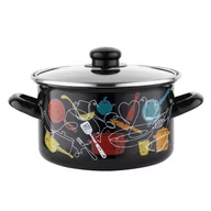 Garnki - Garnek emaliowany Emalia Polska Pleszew Malena 18 cm 2,6 l - miniaturka - grafika 1