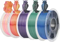 Filamenty i akcesoria do drukarek 3D - Filament do drukarek 3D JAYO Rainbow, opcje dwukolorowe, średnica 1,75 mm, SILKDC Mix-3 5 rolek - miniaturka - grafika 1