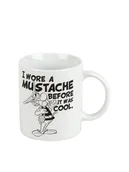 Sztućce dla dzieci - Könitz Kubek "Asterix - I Wore a Mustache" w kolorze biało-czarnym - 300 ml - miniaturka - grafika 1