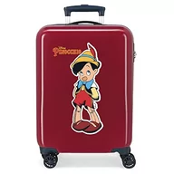 Walizki - Disney Pinocchio walizka kabinowa czerwona 38 x 55 x 20 cm sztywny ABS zamek szyfrowy z boku 34 l 2 kg 4 podwójne koła - miniaturka - grafika 1