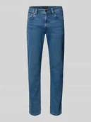 Spodnie męskie - Jeansy o kroju regular fit z wpuszczanymi kieszeniami - miniaturka - grafika 1