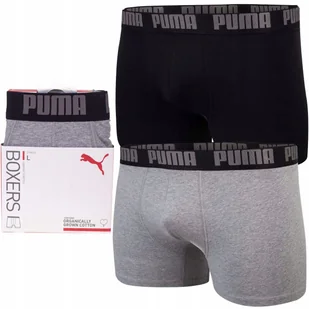 PUMA BOKSERKI MĘSKIE MAJTKI BOXER 2P CZARNE/SZARE r.M - Majtki męskie - miniaturka - grafika 1