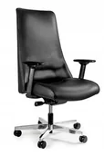 Fotele i krzesła biurowe - Fotel biurowy SAIL czarny/ekoskóra - miniaturka - grafika 1