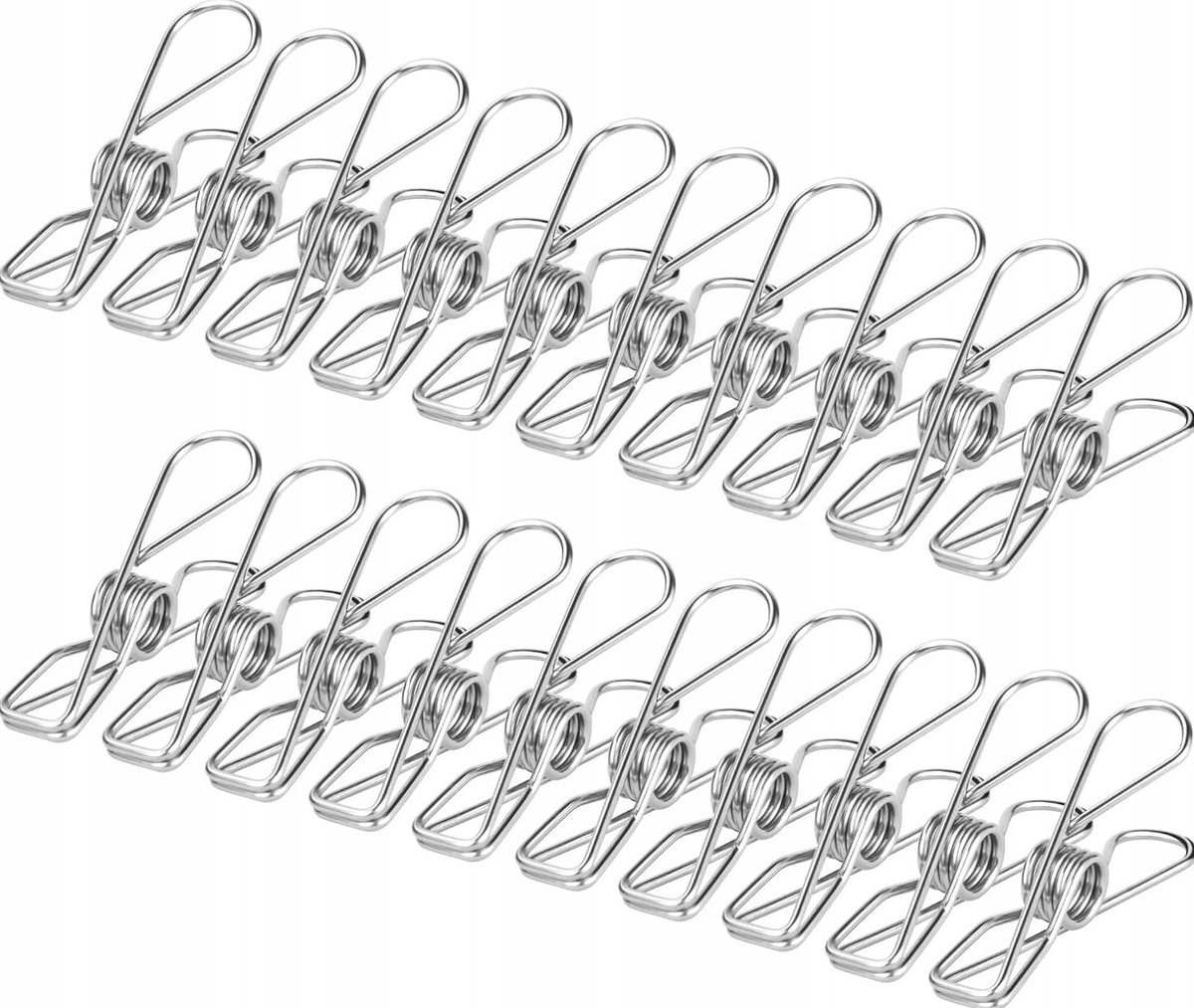 SPINKI 50 SZTUK 6 CM METALOWE UCHWYTY KLIPSY STALOWE NIERDZEWNE MOCNE