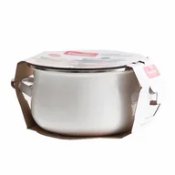 Garnki - Garnek emaliowany z pokrywką 20 cm 3,8 l kremowy - miniaturka - grafika 1